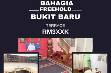 Freehold Good Price RM3xxk Nice House 2 Sty Terrace Bahagia Bukit Baru