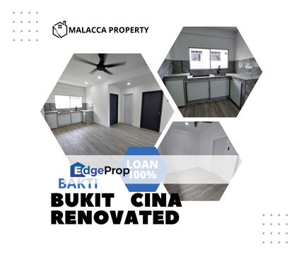 Fully Renovated 100% Full Loan Bakti Apartment Bukit Cina, Melaka, Melaka Tengah