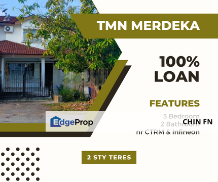 100% Full Loan 2 Sty Teres House Merdeka Batu Berendam CTRM Infineon Melaka, Melaka, Batu Berendam