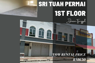 Low Rental Price 1st Floor Shop Office Lesung Batu Jaya Alor Gajah