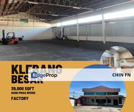 Big Factory Warehouse 39K sqft Concrete Floor Office Klebang Besar Melaka, Melaka, Klebang