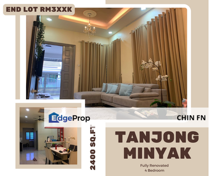 Fully Renovated 2400 sqft End Lot 1 Sty Teres Tanjong Minyak Perdana Melaka, Melaka, Bukit Rambai