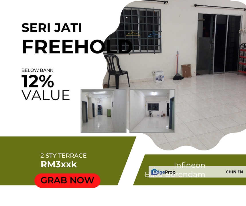 Below Bank Value Freehold 2 Sty Teres Seri Jati Infineon Batu Berendam Melaka, Melaka, Batu Berendam