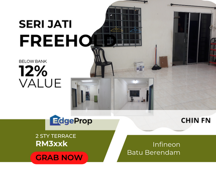 Below Bank Value Freehold 2 Sty Teres Seri Jati Infineon Batu Berendam Melaka, Melaka, Batu Berendam