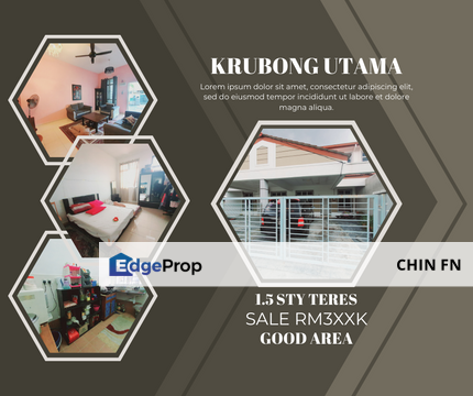 Good Price 1.5 Sty Teres House Fully Tile Good Area Krubong Utama Melaka, Melaka, Krubong