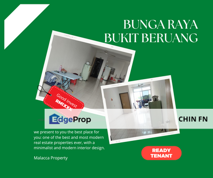 Below Value Good Investment Ready Tenant Bunga Raya Bukit Beruang Melaka, Melaka, Bukit Beruang