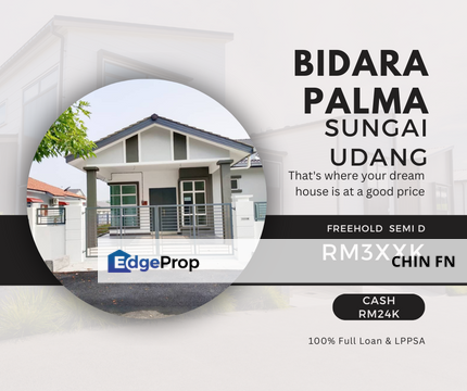 Super Brand New 1 Sty Freehold Semi D House Bidara Palma Sungai Udang Melaka, Melaka, Masjid Tanah