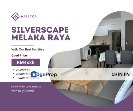 24hr Security Swimming Pool 2 Room Silverscape Residence Melaka Raya, Melaka, Melaka Tengah