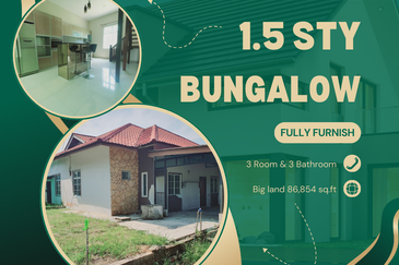 Nice Fully Furnish 1.5 Sty Bungalow House Kampung Parit Penghulu Muar 