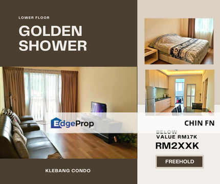 Lower RM17K Below Bank Value 5% Freehold Golden Shower Klebang Melaka, Melaka, Melaka Tengah