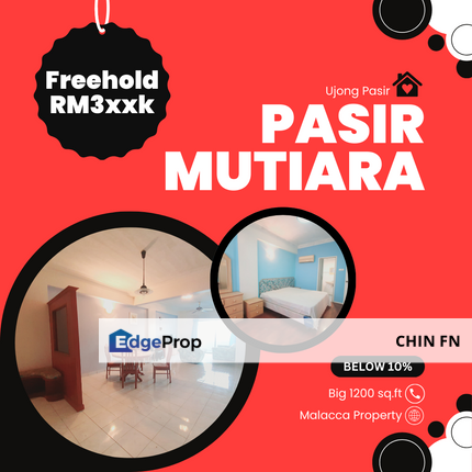 Below Value 10% Less RM30K Freehold Condo Pasir Mutiara Ujong Pasir Melaka, Melaka, Melaka Tengah