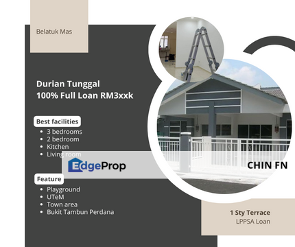 100% Full LPPSA Loan Nice 1 Sty Teres House Belatuk Mas Durian Tunggal Melaka, Melaka, Durian Tunggal