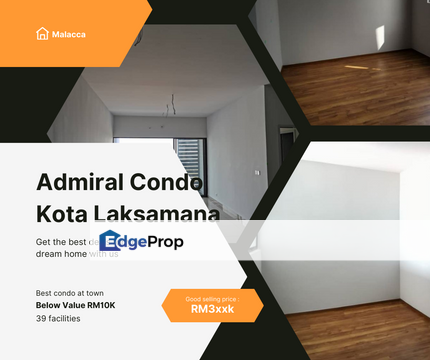 High Floor Below Value RM10K Admiral Residence Condo Kota Laksamana Melaka, Melaka, Melaka Raya