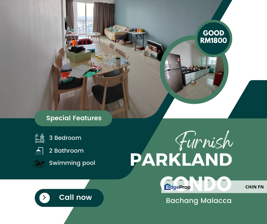 Good Low Rental Price Fully Furnish Parkland Residence Condo Bachang Melaka, Melaka, 