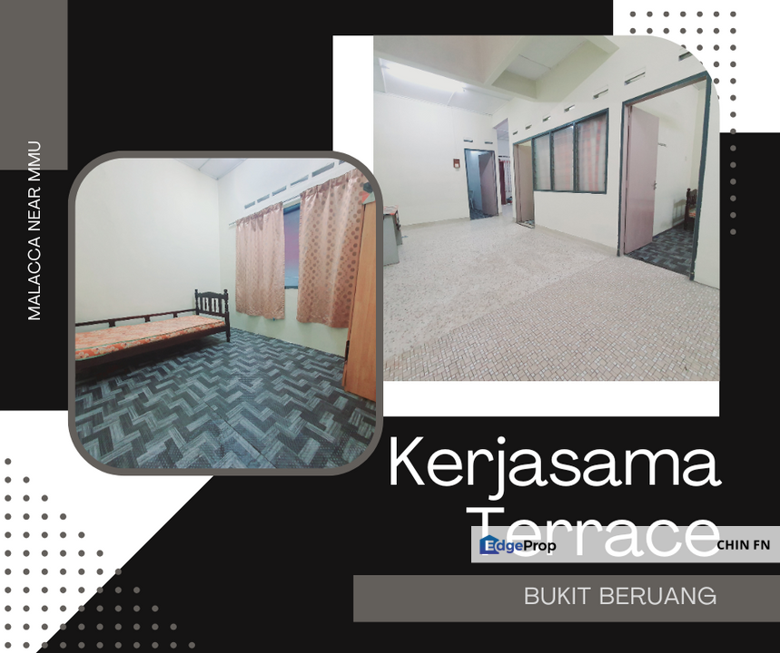 Very Low Rental Price 1 Sty Terrace House Kerjasama MMU Bukit Beruang Melaka, Melaka, Bukit Beruang