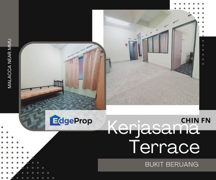 Very Low Rental Price 1 Sty Terrace House Kerjasama MMU Bukit Beruang Melaka, Melaka, Bukit Beruang