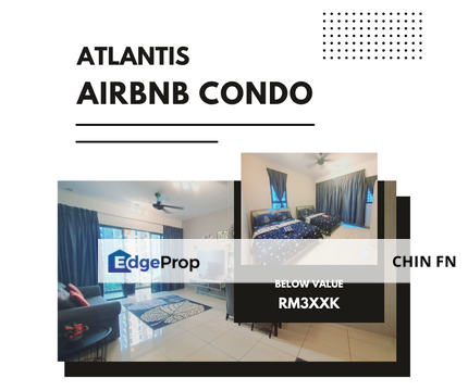 Below Value RM32K Airbnb Furnish Atlantis Residence Kota Laksamana Melaka, Melaka, Melaka Tengah