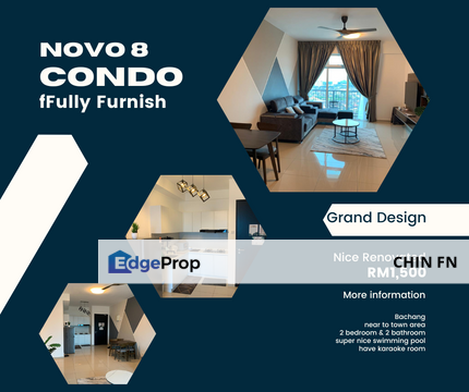 Fully Furnish Renovated 2 Room Novo 8 Condo Bachang Kampung 8 Kenanga, Melaka, 