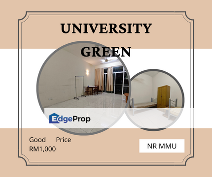 3 Room Fully Furnish Swimming Pool University Green Bukit Beruang MMU Melaka, Melaka, Melaka Tengah