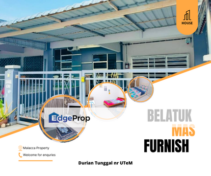 Clean Fully Furnish Nice Design Teres Belatuk Mas UTeM Durian Tunggal Melaka, Melaka, Durian Tunggal