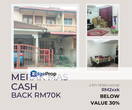 Cash Back RM70K Below Value 30% 2 Sty Teres Merak Mas Bukit Katil Baru Melaka, Melaka, Bukit Katil