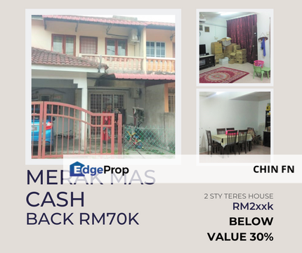 Cash Back RM70K Below Value 30% 2 Sty Teres Merak Mas Bukit Katil Baru Melaka, Melaka, Bukit Katil