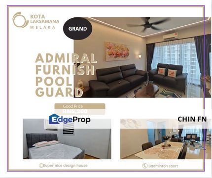 Great 4 Room Fully Furnish Security Admiral Residence Kota Laksamana Melaka, Melaka, Melaka Raya