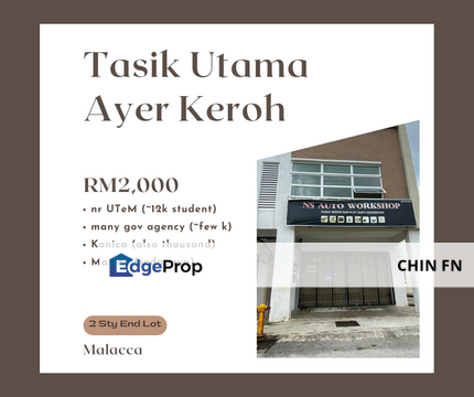 High Density MITC UTeM Mamee End Lot Shop Tasik Utama Ayer Keroh Melaka, Melaka, Ayer Keroh