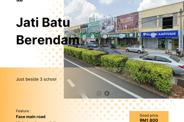 Face Main Road Big Size 1800 sqft Beside 3 School Jati Batu Berendam Melaka