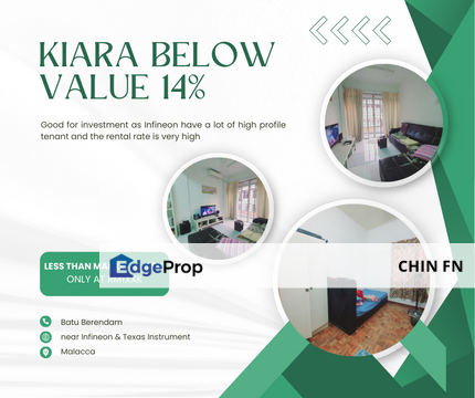 Below Value 14% RM28K High End Tenant Kiara Infineon Batu Berendam Melaka, Melaka, Batu Berendam