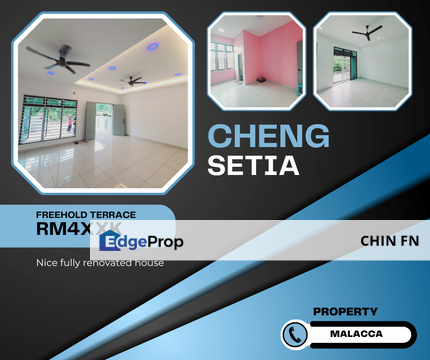 Freehold Fully Renovated Brand New 2 Sty Teres House Cheng Setia Melaka, Melaka, Cheng