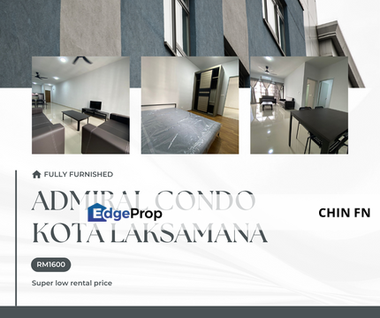Low Price Fully Furnish 24hr Guard Admiral Residence Kota Laksamana Melaka, Melaka, Melaka Tengah