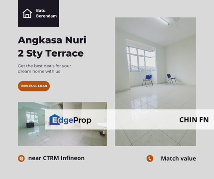 100% Full Loan 2 Sty Teres Angkasa Nuri Infineon CTRM Batu Berendam Melaka, Melaka, Durian Tunggal