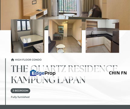 Fully Furnish Gajah Berang The Quartz Residence Kampung Lapan 3 Room Melaka, Melaka, 