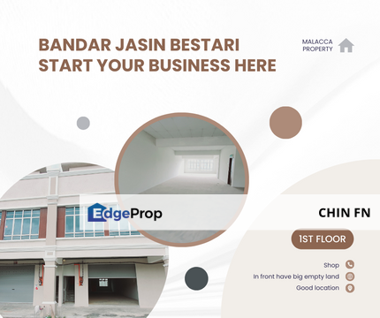 Very Low Price 1st Floor Shop Facing Small River View Jasin Bestari, Melaka, Jasin