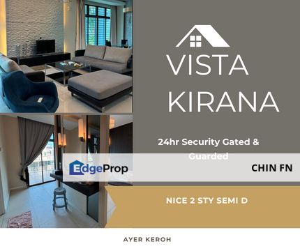 Fully Renovated 2 Sty Semi D 24hr Security Vista Kirana Ayer Keroh Melaka, Melaka, Ayer Keroh