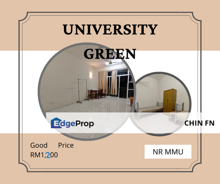 3 Room Fully Furnish Swimming Pool University Green Bukit Beruang MMU Melaka, Melaka, Melaka Tengah
