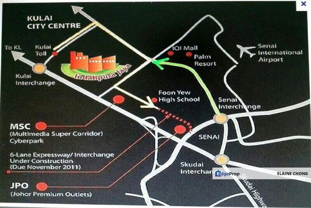 Near JPO (Johor Premium Outlet)-Residential zoning 10ac (RM33psf) for Sale  @RM14,000,000 By ELAINE CHONG
