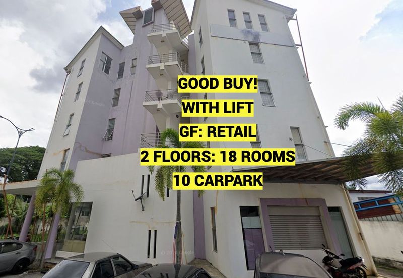 5 storeys with lift, 10 carpark , 16 ensuite rooms