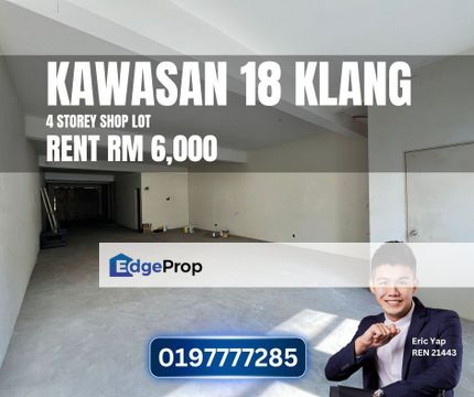 4 Storey Shop Lot 20x75 Kawasan 18 Klang Goh Hock Huat , Selangor, Klang