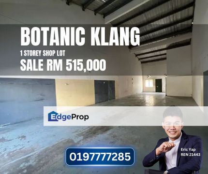 Botanic Klang Palma 1 Storey Shop Lot 20x65 Tenanted , Selangor, Klang