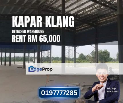 Kapar Klang Detached Warehouse Factory 1.5acres Land Area With Ccc 800amp, Selangor, Klang