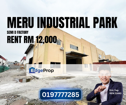 Meru Industrial Park Kapar Klang Semi D Factory 12281sf, Selangor, Kapar 