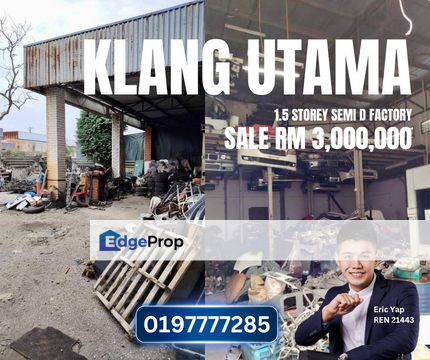 Taman Klang Utama 1.5 Storey Semi D Factory 60x140 100amp , Selangor, Klang