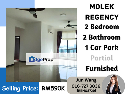 Molek Regency, 2 Bedroom 2 Bathroom 1 Car Park, Partial Furnished, Johor, Johor Bahru