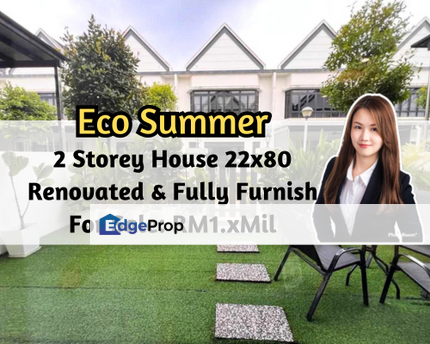 Eco Summer, 2 Storey House 22x80, Renovated, Fully Furnished, G&G, Johor, Johor Bahru