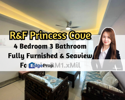 R&F Princess Cove @ JB Town, Fully Furnished, Seaview, 4 Bedroom, Johor, Johor Bahru