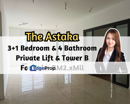 Astaka @ One Bukit Senyum, Low Floor, With Private Lift, 3 plus 1 Bed, Johor, Johor Bahru