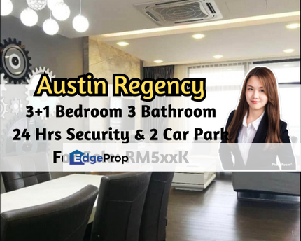 Austin Regency @ Mount Austin, 24 Hours Security, 3 plus 1 Bedroom, Johor, Johor Bahru