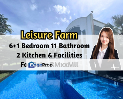 Leisure Farm, 6 plus 1 Bedroom, 11 Bathroom, 2 Kitchen, Swimming Pool, Johor, Gelang Patah